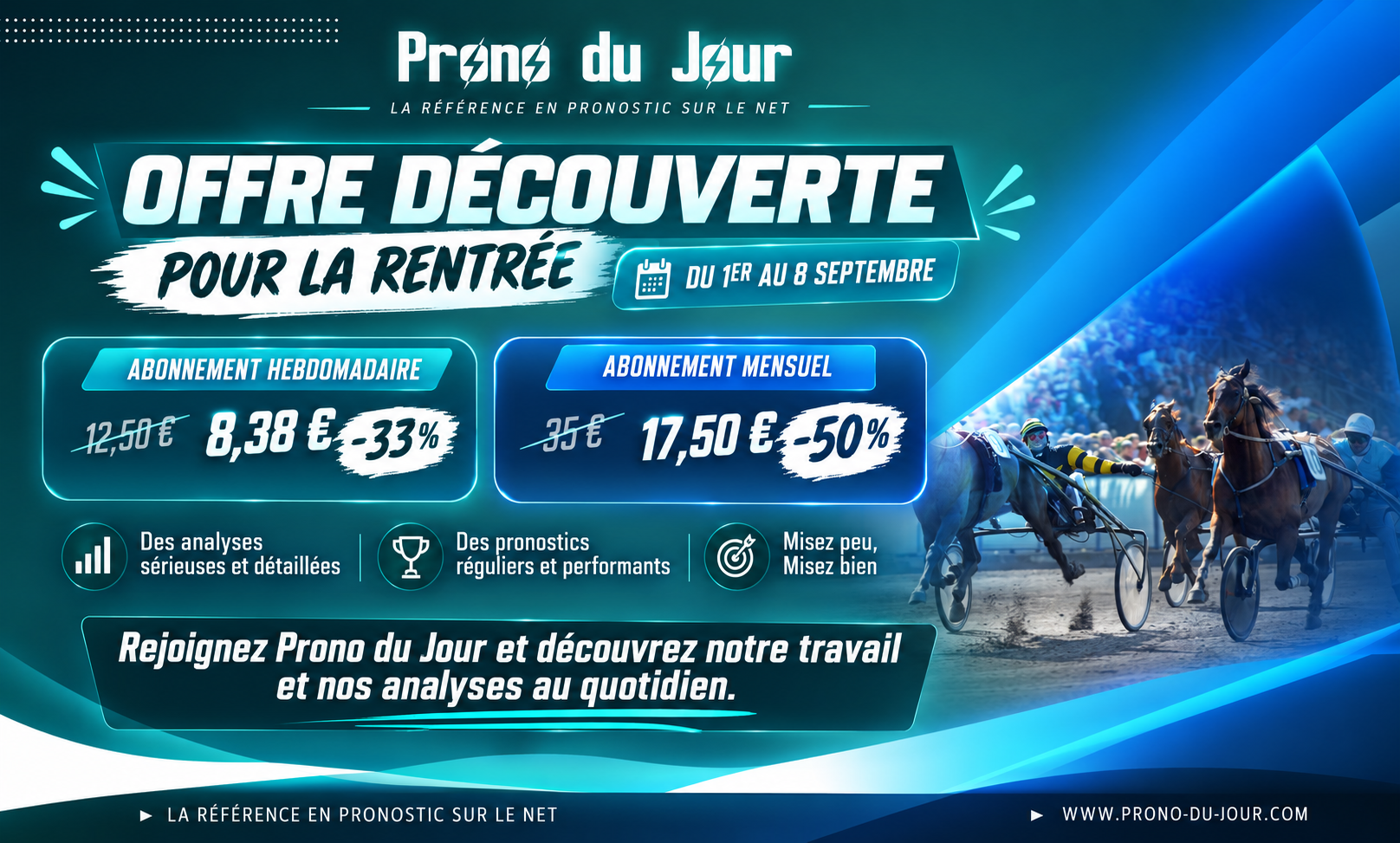 Offre découverte rentrée Prono du Jour